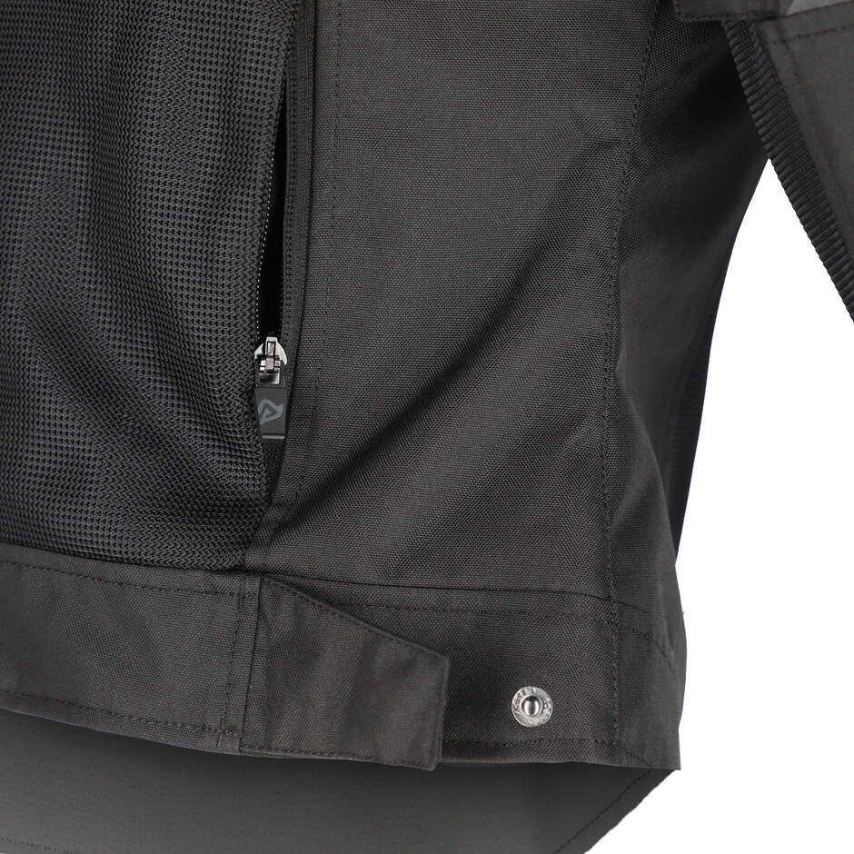 Acerbis New RAMSEY LADY My Vented 2.0 Veste de moto pour femme noire en tissu d'été