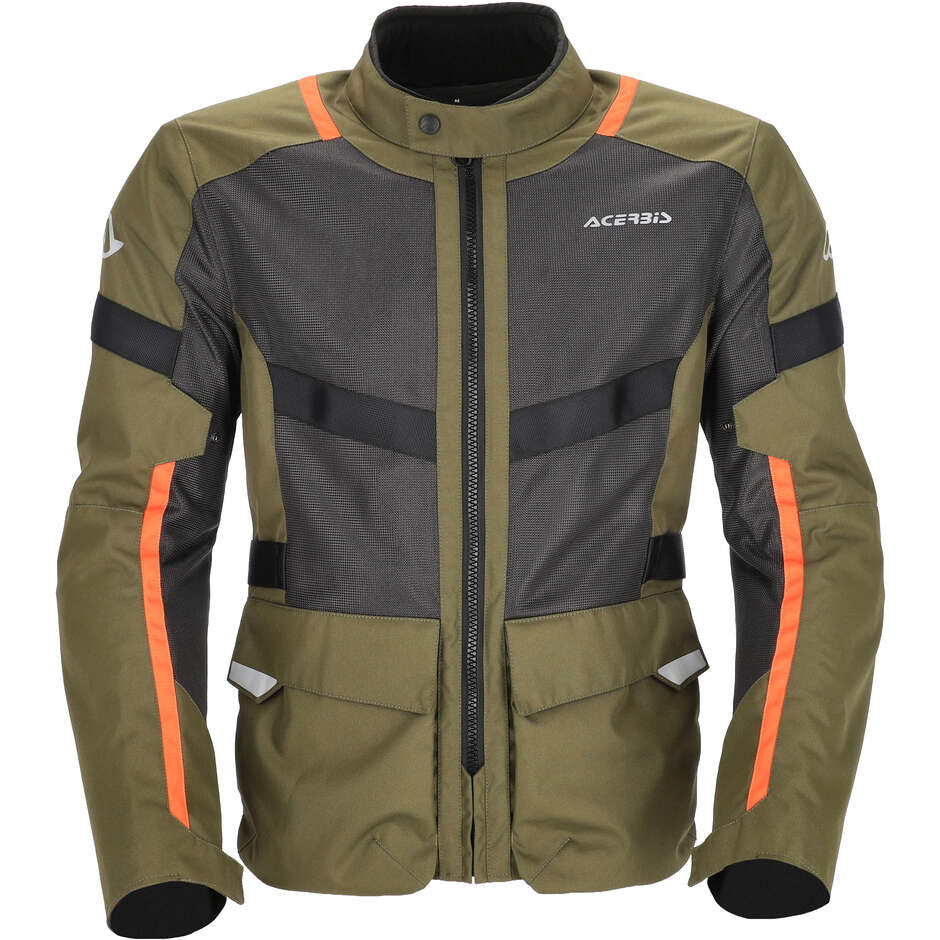 Acerbis New RAMSEY LONG CE  Perforated Summer Motorcycle Jacket Green Orange