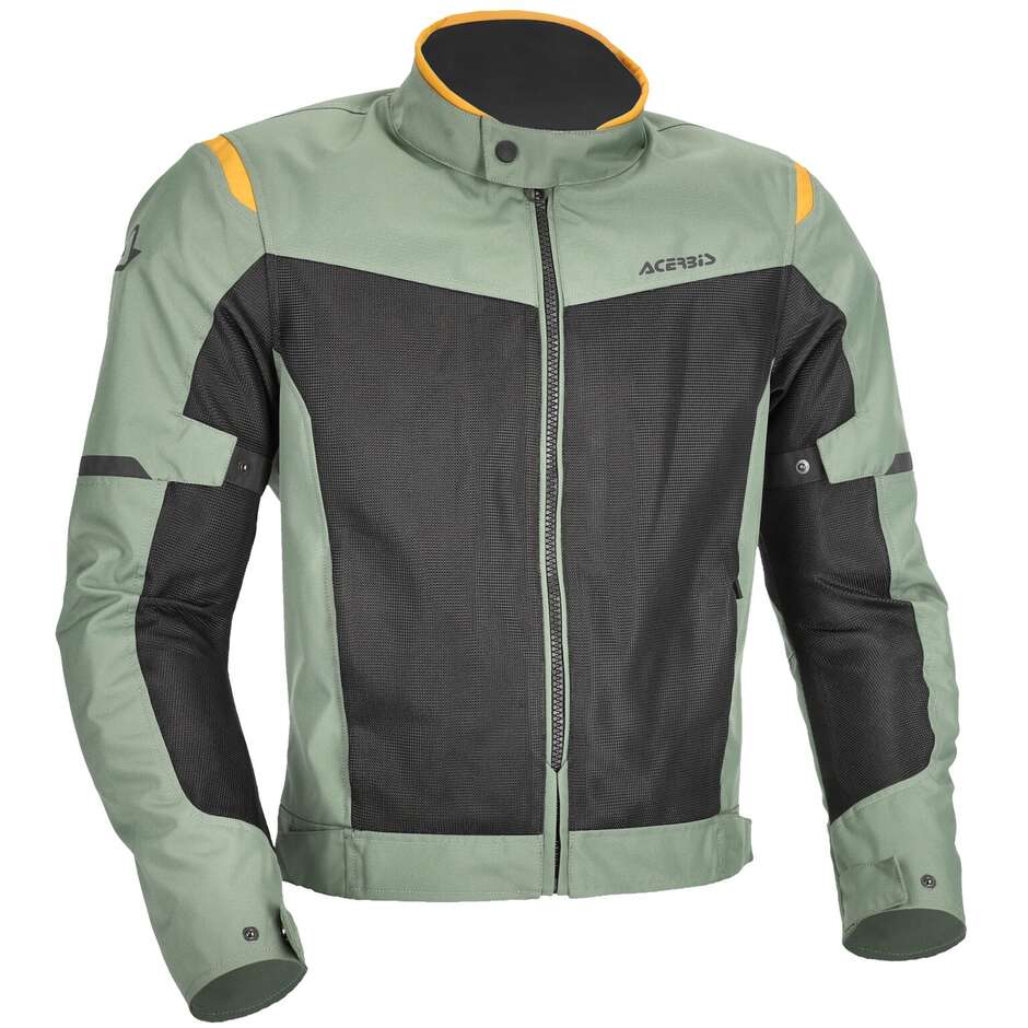 Acerbis New RAMSEY My Vented 2.0 CE Veste de moto d'été perforée vert jaune