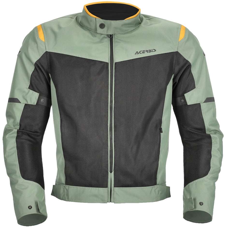 Acerbis New RAMSEY My Vented 2.0 CE Veste de moto d'été perforée vert jaune