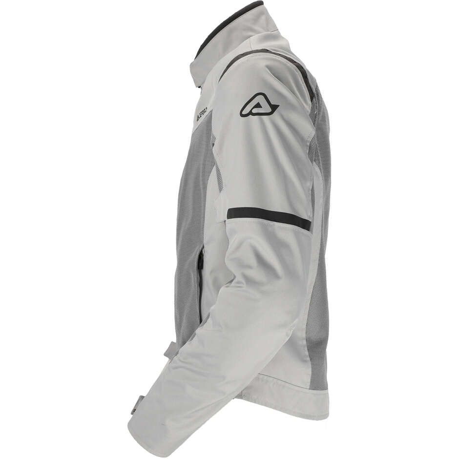 Acerbis New RAMSEY My Vented 2.0 CE Veste de moto perforée d'été Gris clair