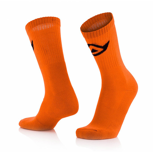Acerbis Orange Cotton Socks Kurze Fluo Moto Socken
