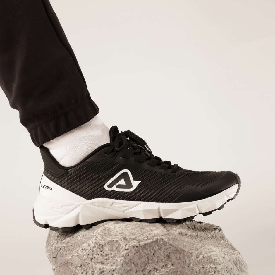 Acerbis Paddock Schuhe Schwarz Weiß