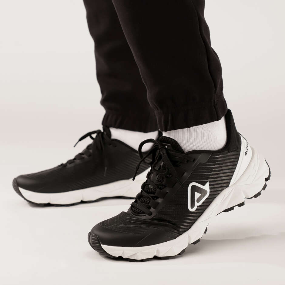 Acerbis Paddock Schuhe Schwarz Weiß