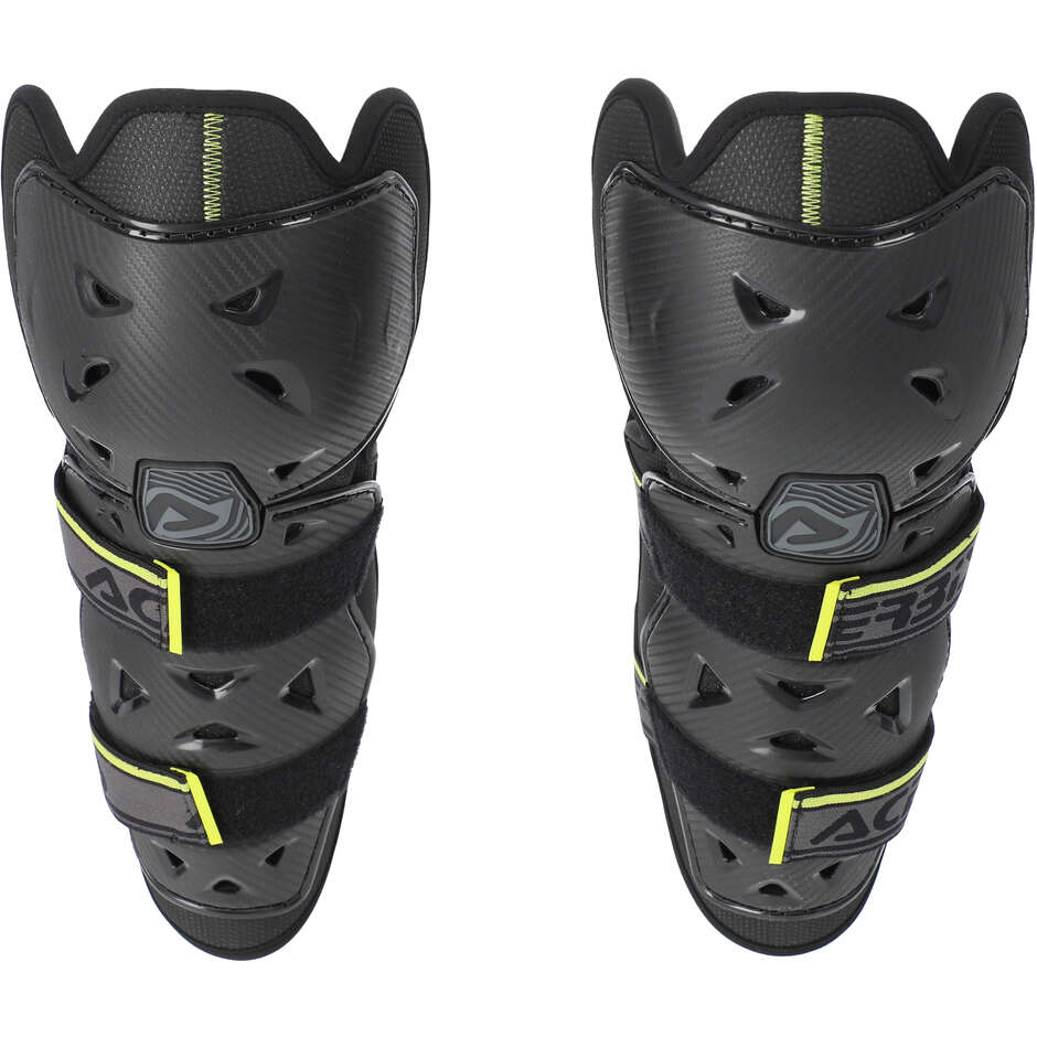 Acerbis Profile 2.0 Cross Enduro Motorrad Knieorthese Schwarz Gelb