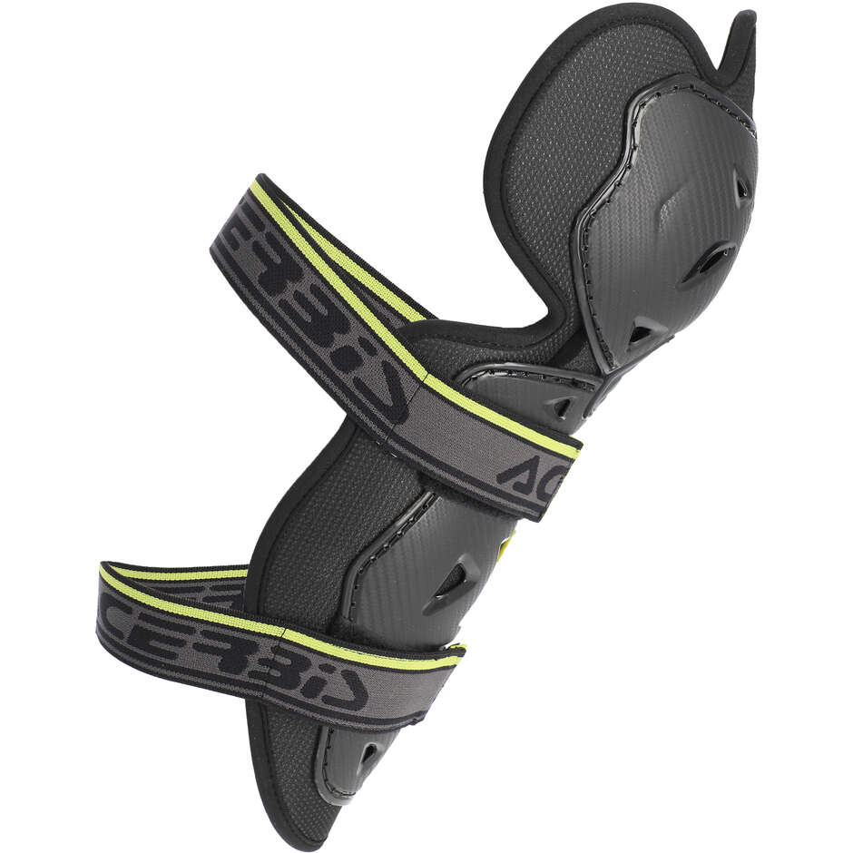 Acerbis Profile 2.0 Cross Enduro Motorrad Knieorthese Schwarz Gelb
