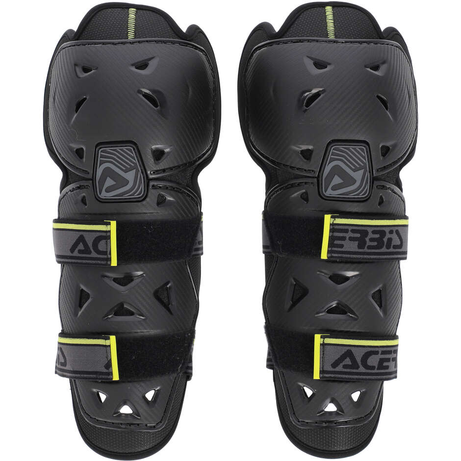Acerbis Profile 2.0 Cross Enduro Motorrad Knieorthese Schwarz Gelb