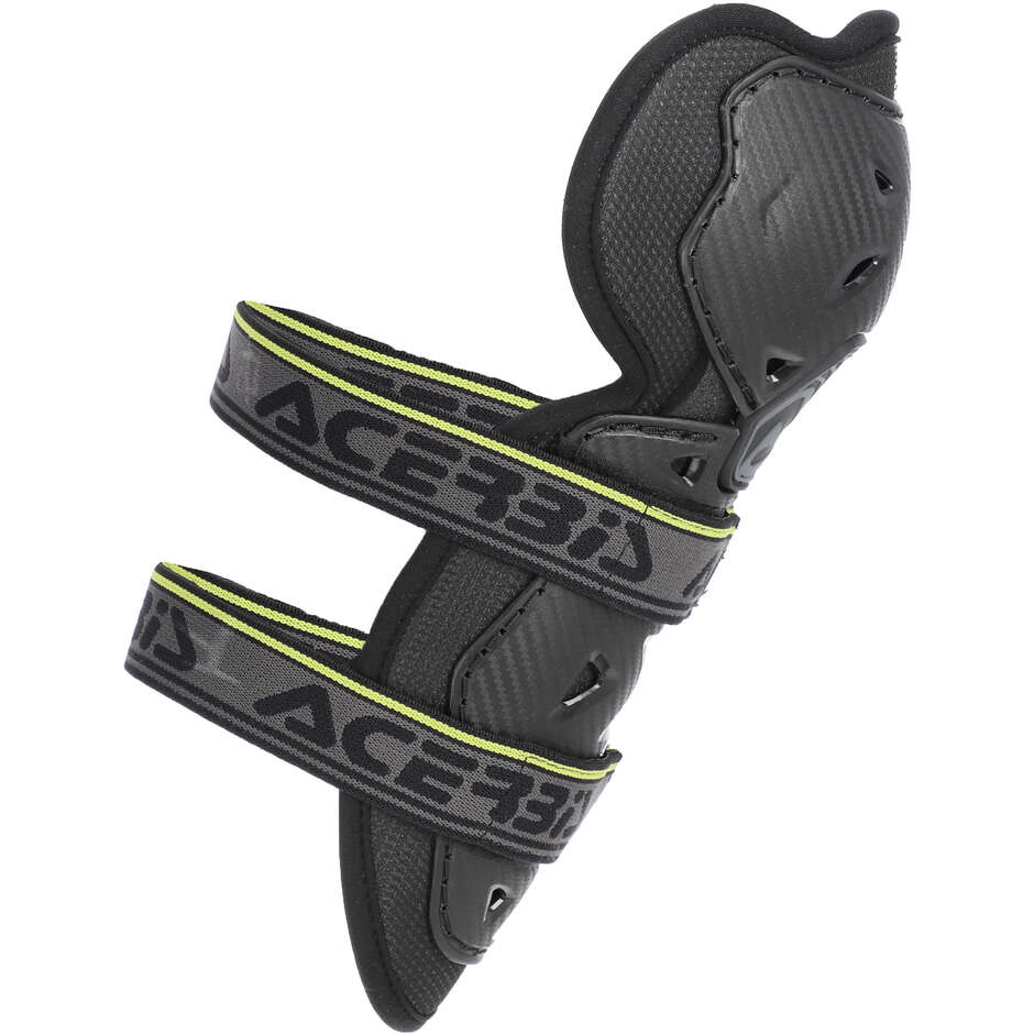Acerbis Profile 2.0 Junior Motocross Enduro Knieschützer für Kinder Schwarz Gelb