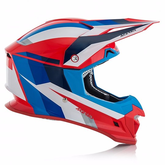 Acerbis Profile 4.0 Cross Enduro Moto Helmet Blue / Red Lucido