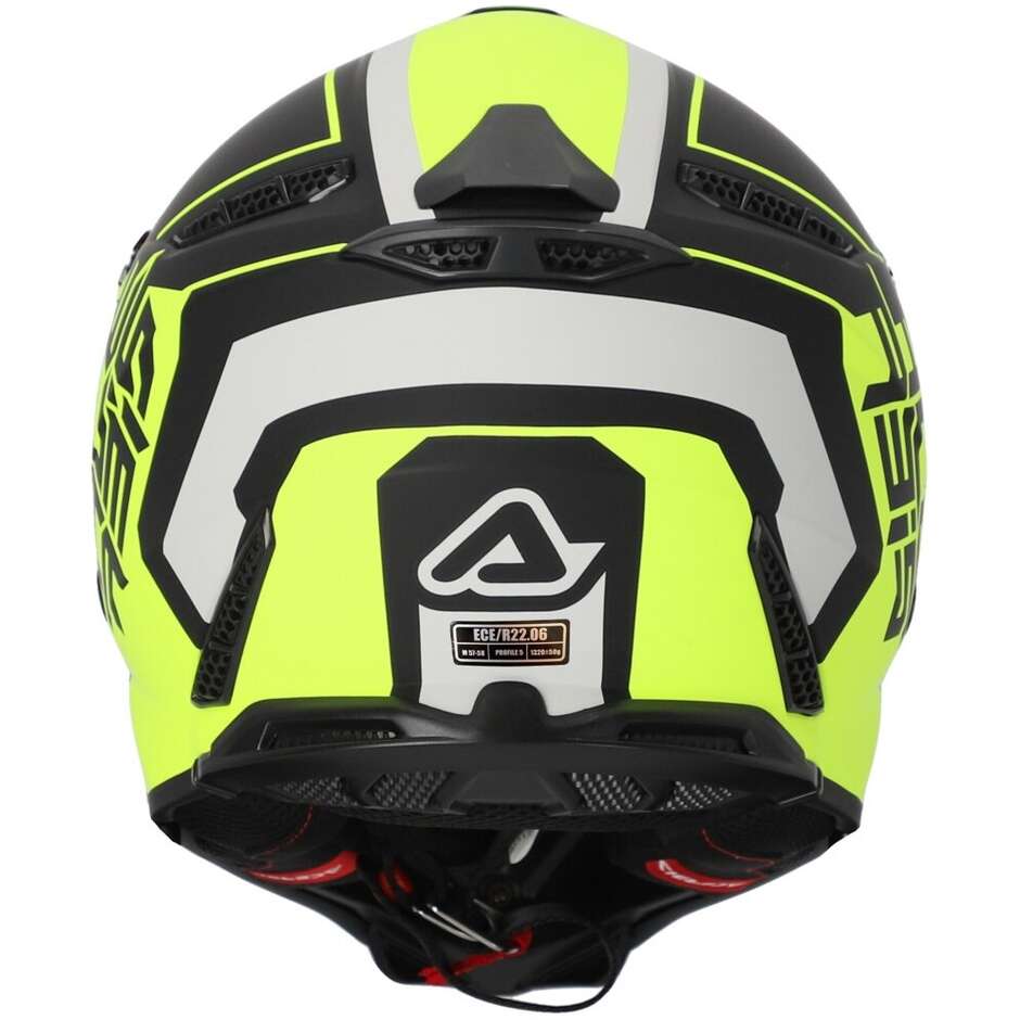 Acerbis PROFILE 5 Cross Enduro Motorcycle Helmet Black Yellow Fluo