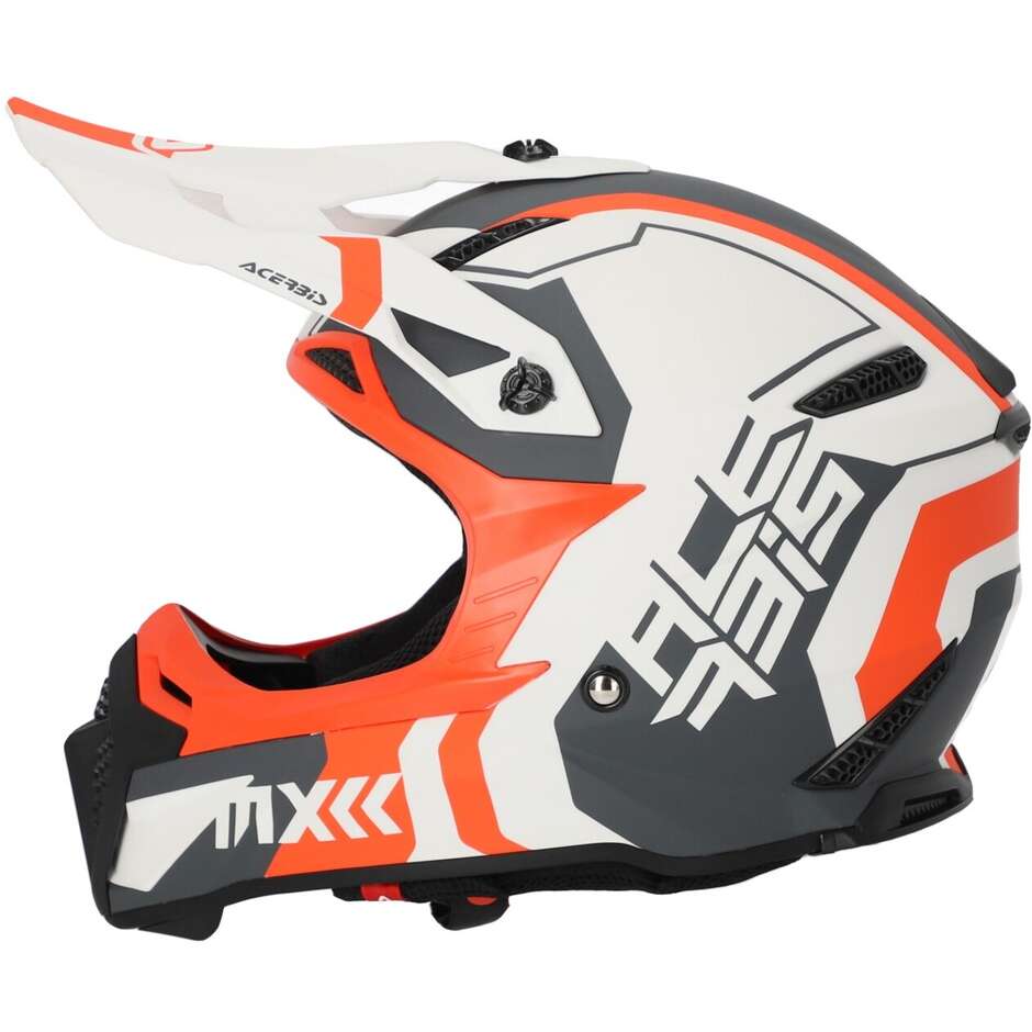 Acerbis PROFILE 5 Cross Enduro Motorcycle Helmet White Orange