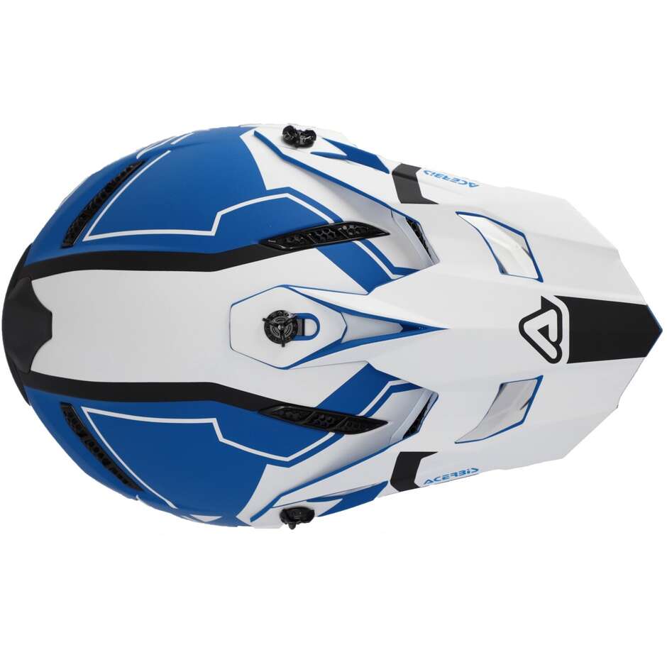 Acerbis PROFILE 5 Cross Enduro Motorradhelm Weiß Blau