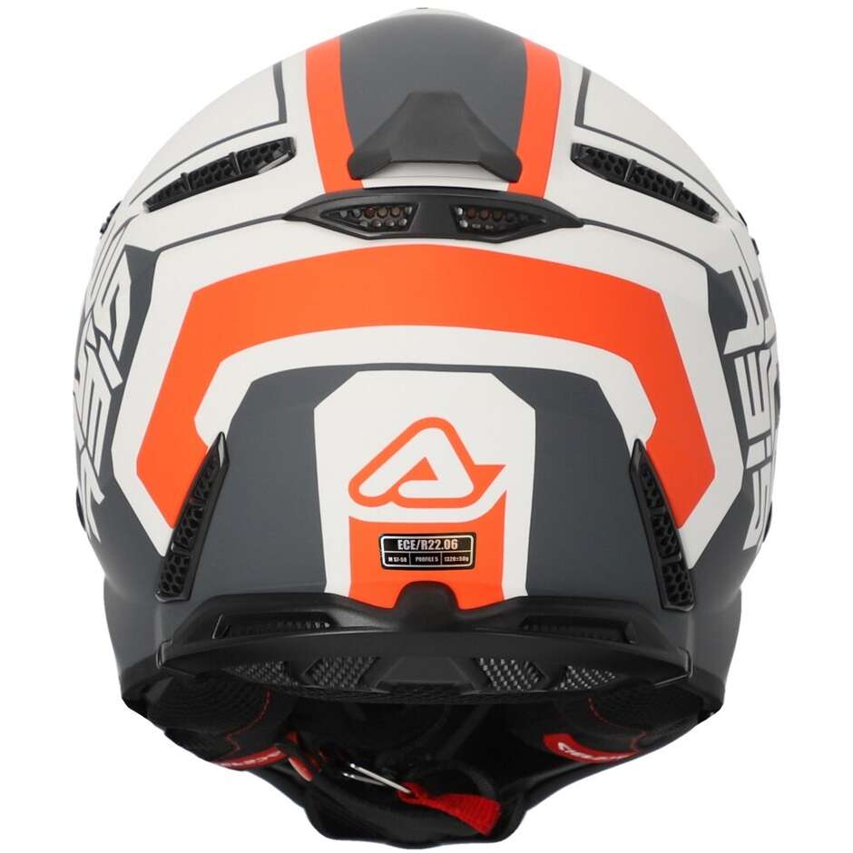 Acerbis PROFILE 5 Cross Enduro Motorradhelm Weiß Orange
