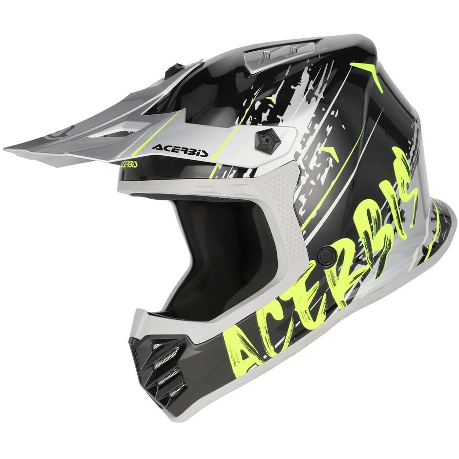 Acerbis PROFILE JUNIOR Kids' Motocross Enduro Helmet Black Fluorescent Yellow