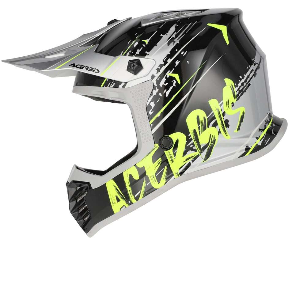 Acerbis PROFILE JUNIOR Kids' Motocross Enduro Helmet Black Fluorescent Yellow
