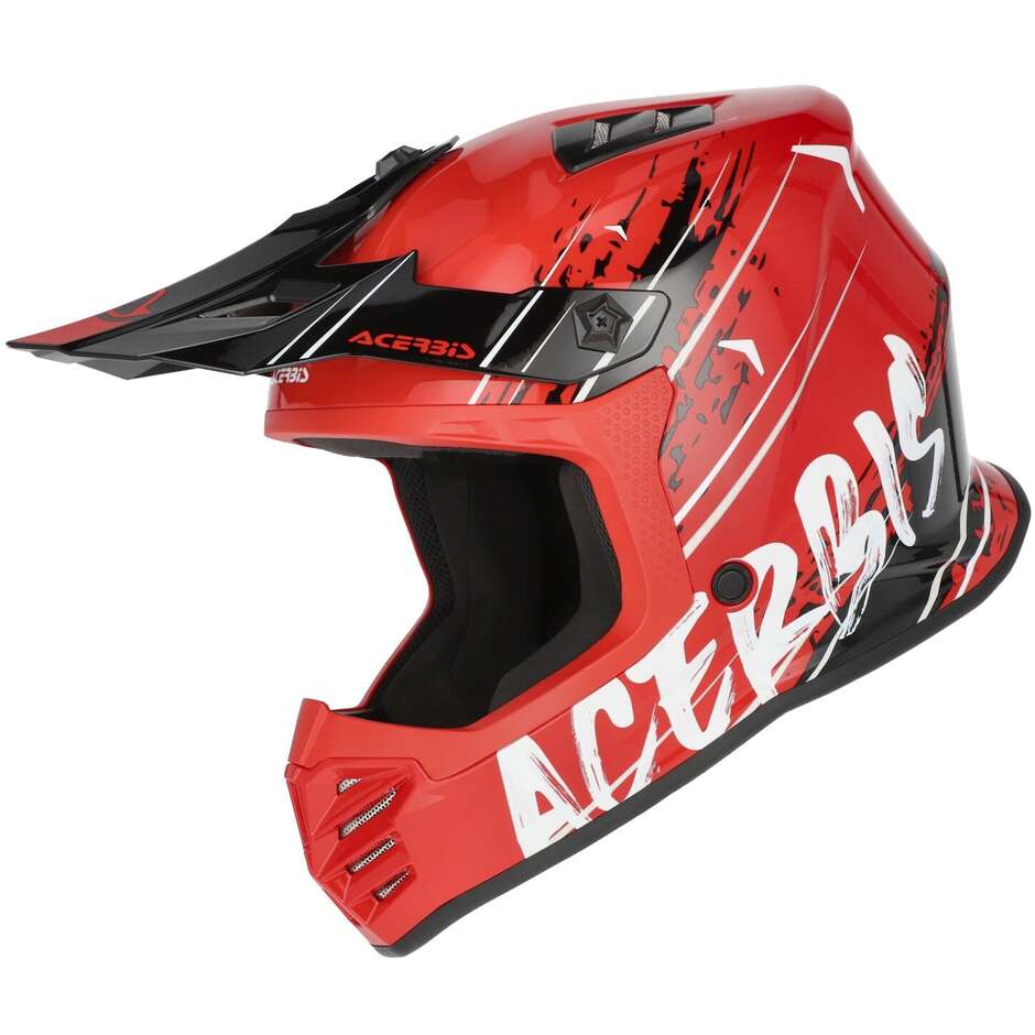 Acerbis PROFILE JUNIOR Kinder Motocross Enduro Helm Rot Schwarz