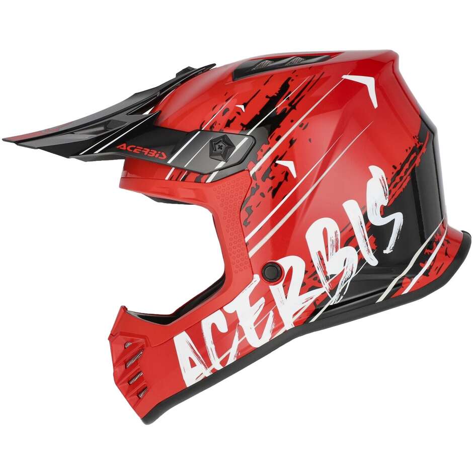 Acerbis PROFILE JUNIOR Kinder Motocross Enduro Helm Rot Schwarz