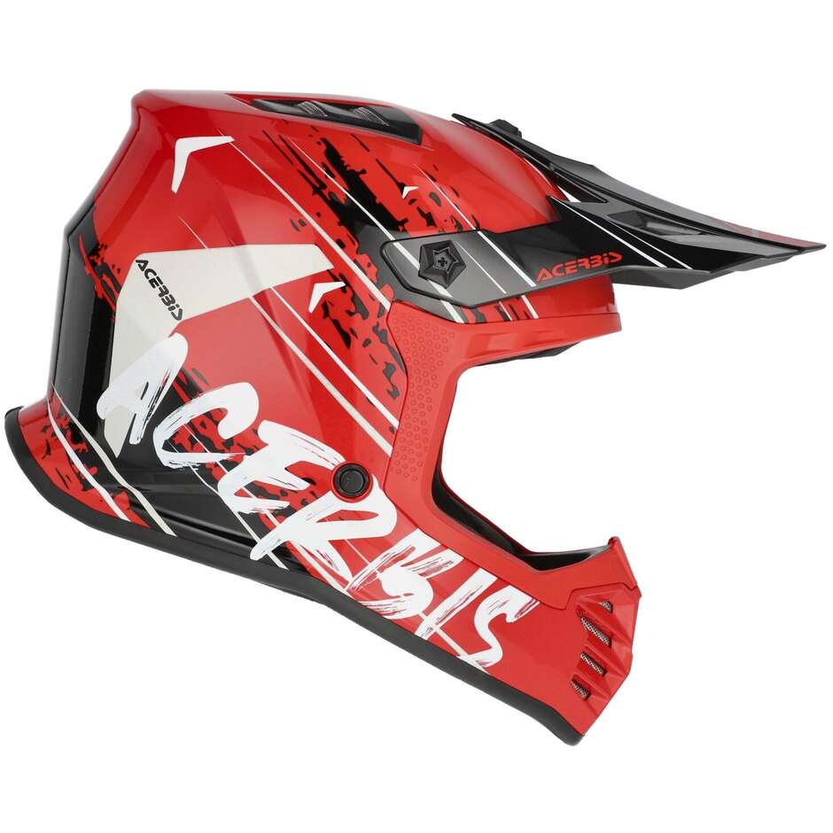 Acerbis PROFILE JUNIOR Kinder Motocross Enduro Helm Rot Schwarz