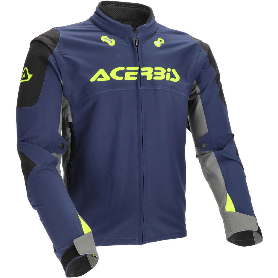 Acerbis Rally Race Cross Enduro Motorcycle Jacket Blue Yellow