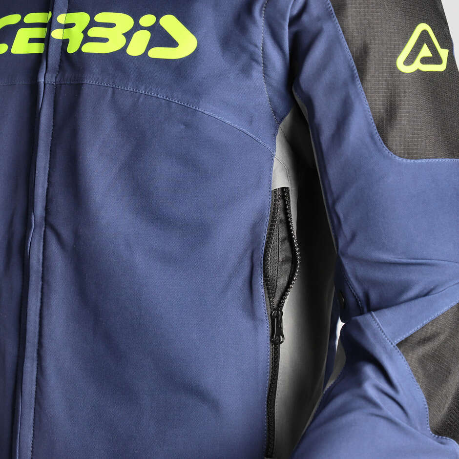 Acerbis Rally Race Cross Enduro Motorcycle Jacket Blue Yellow