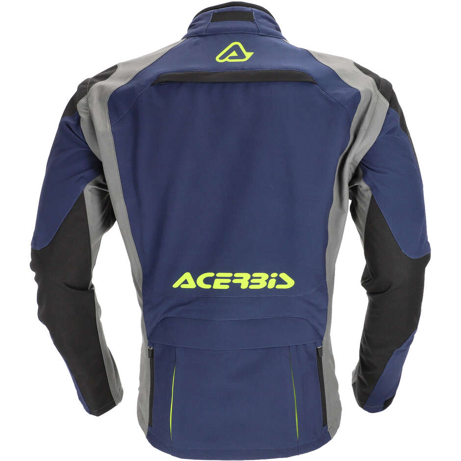 Acerbis Rally Race Cross Enduro Motorcycle Jacket Blue Yellow