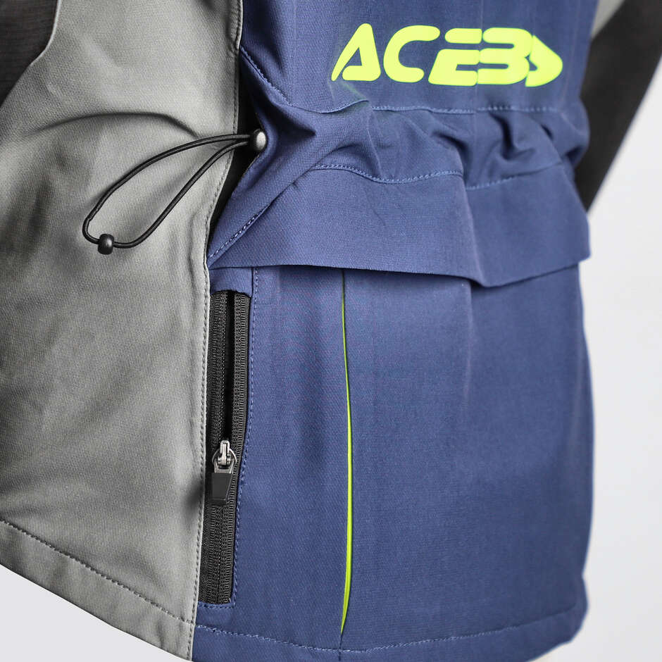 Acerbis Rally Race Cross Enduro Motorcycle Jacket Blue Yellow
