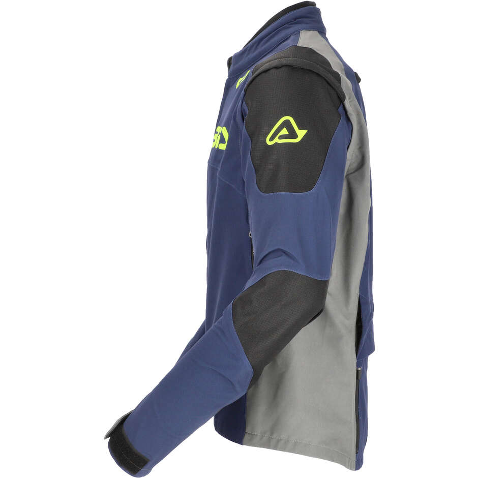 Acerbis Rally Race Cross Enduro Motorcycle Jacket Blue Yellow