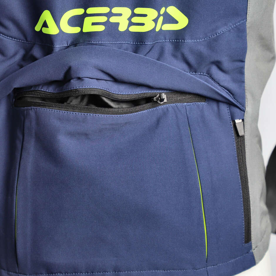 Acerbis Rally Race Cross Enduro Motorcycle Jacket Blue Yellow