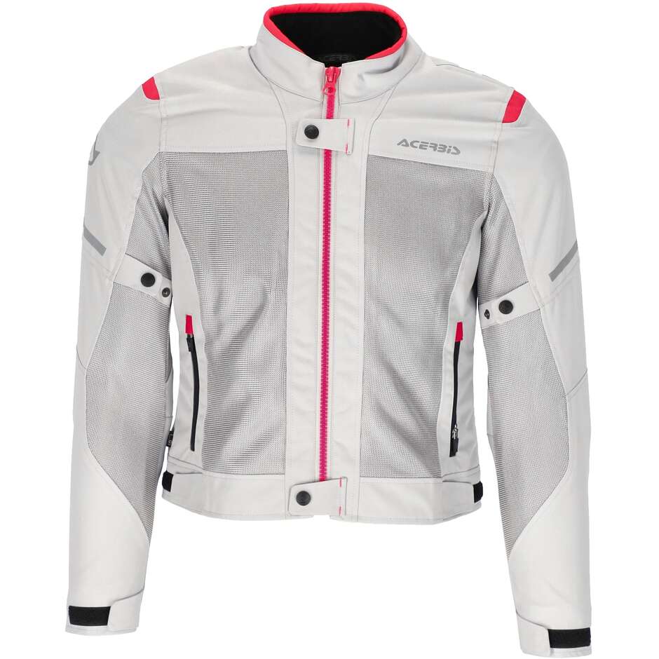Acerbis RAMSEY LADY My Vented 2.0 CE Summer Fabric Motorcycle Jacket Gray Pink