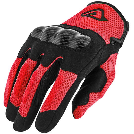 Acerbis Ramsey MY Vented Black Red Motorcycle Gloves
