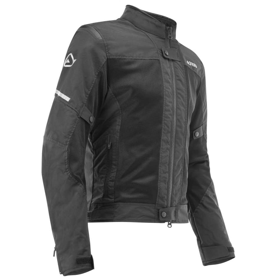 Acerbis Ramsey Vented CE Lady's Fabric Summer Motorcycle Jacket Black