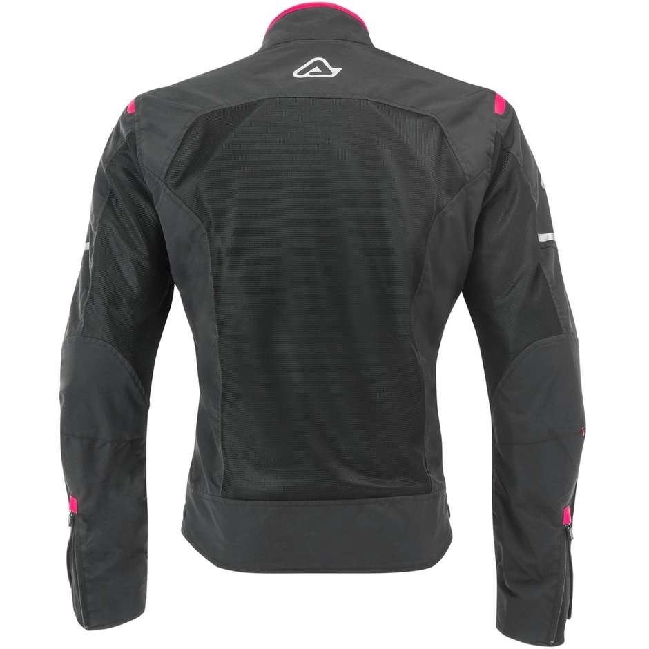 Acerbis Ramsey Vented CE Lady's Summer Fabric Motorcycle Jacket Black Pink