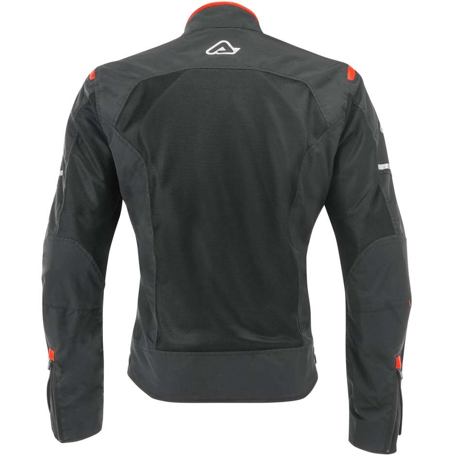 Acerbis Ramsey Vented CE Perforated Summer Motorcycle Jacket Black Red