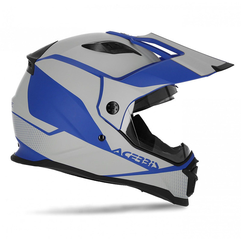 Acerbis REACTIVE Blue Gray Off Road Fiber Motorcycle Helmet