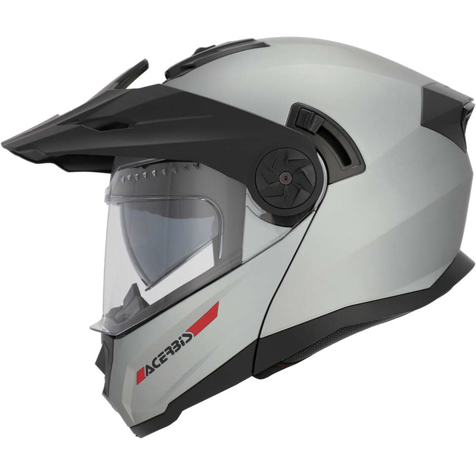 Acerbis Rider P/J Mono Modular Motorcycle Helmet Matt Grey