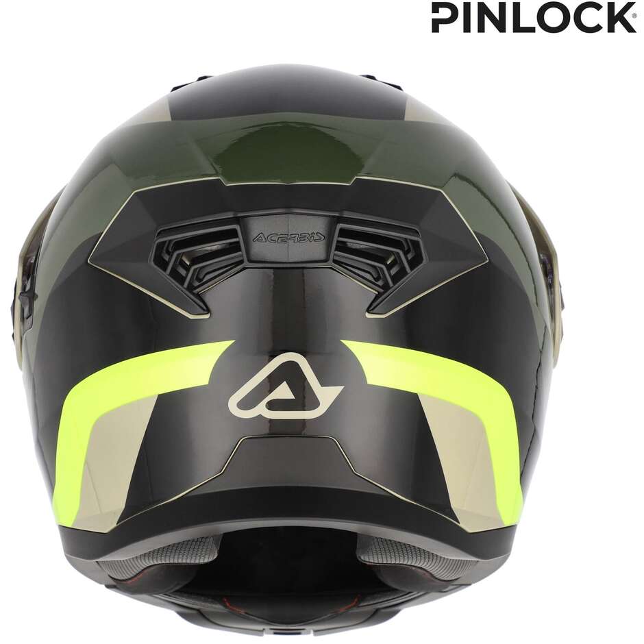 Acerbis Rider P/J Multi Modular Motorcycle Helmet Green Brown