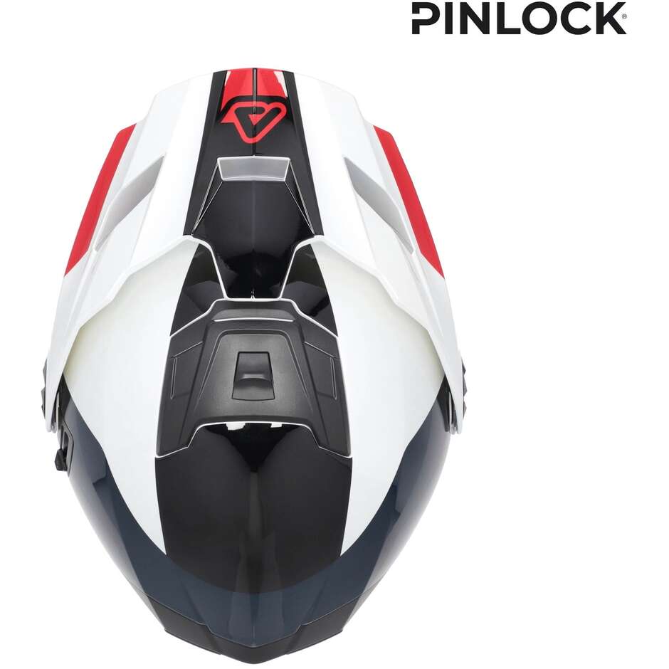 Acerbis Rider P/J Multi Modular Motorcycle Helmet White Red Blue