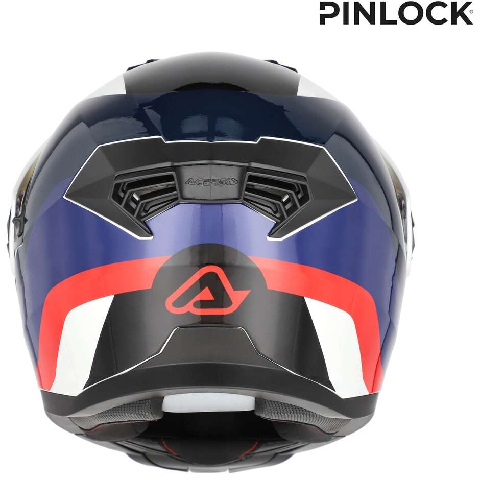 Acerbis Rider P/J Multi Modular Motorcycle Helmet White Red Blue