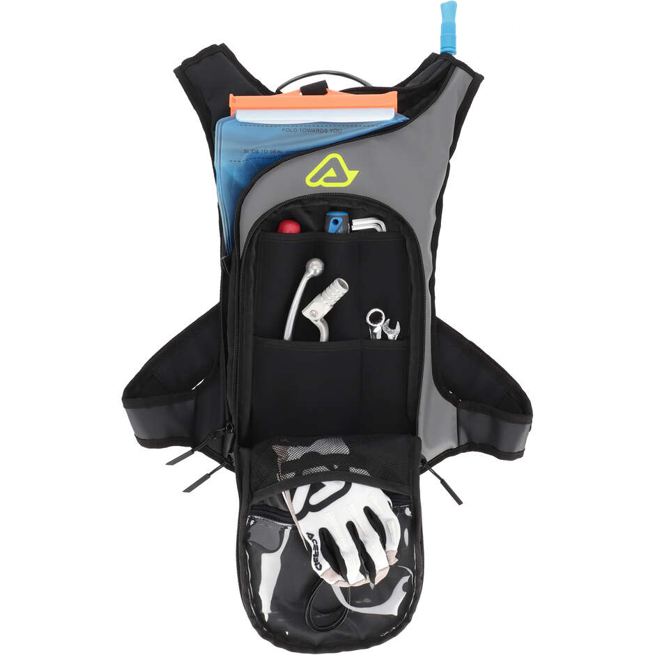 Acerbis Sather Logo Motorcycle Backpack Black Yellow