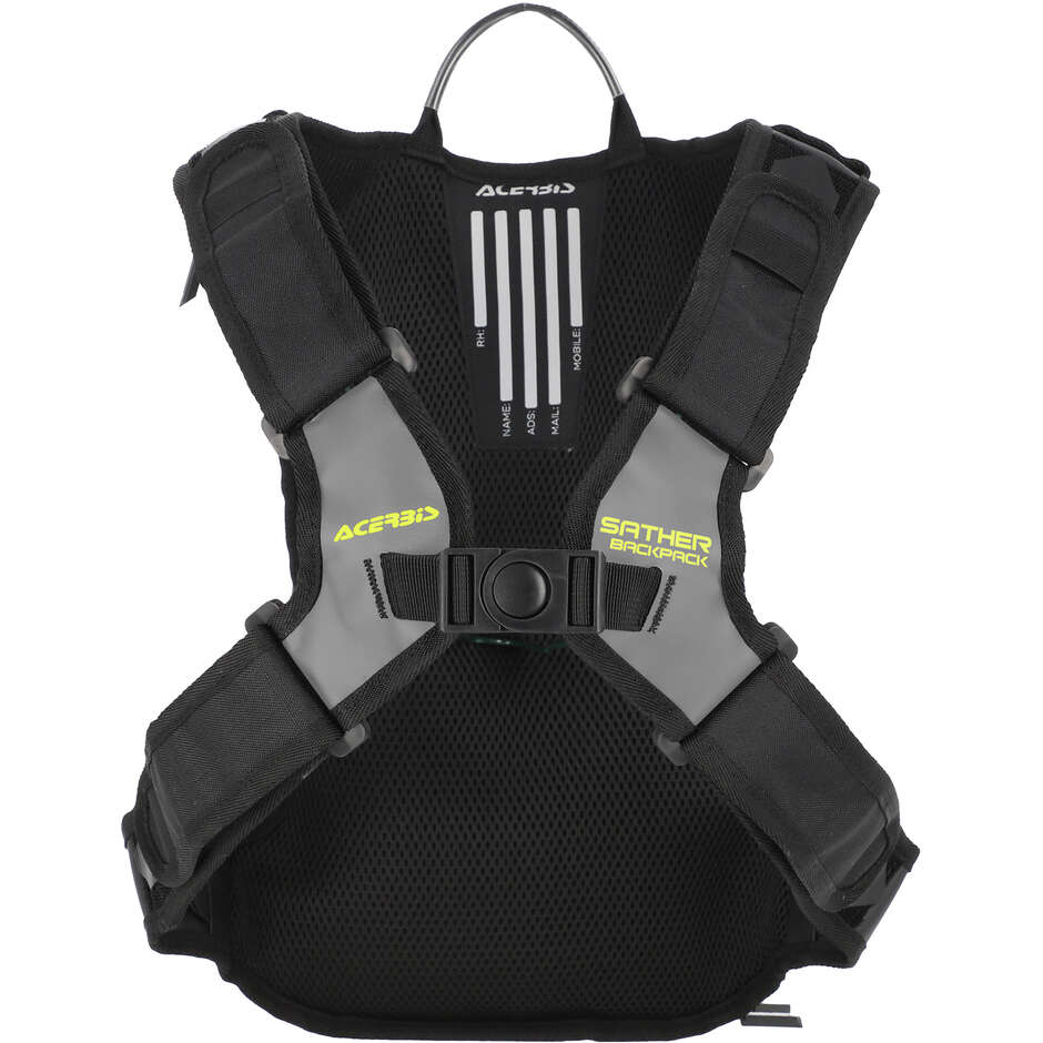 Acerbis Sather Logo Motorcycle Backpack Black Yellow