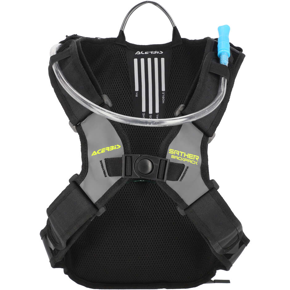 Acerbis Sather Logo Motorcycle Backpack Black Yellow