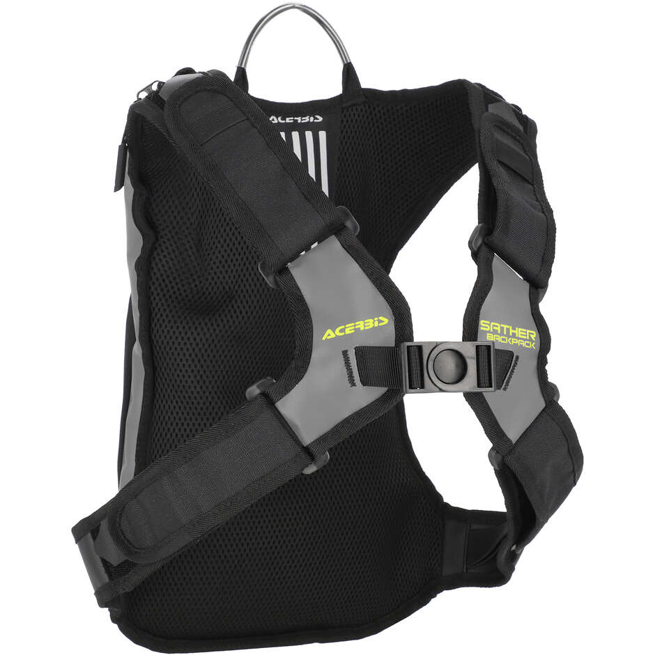Acerbis Sather Logo Motorcycle Backpack Black Yellow