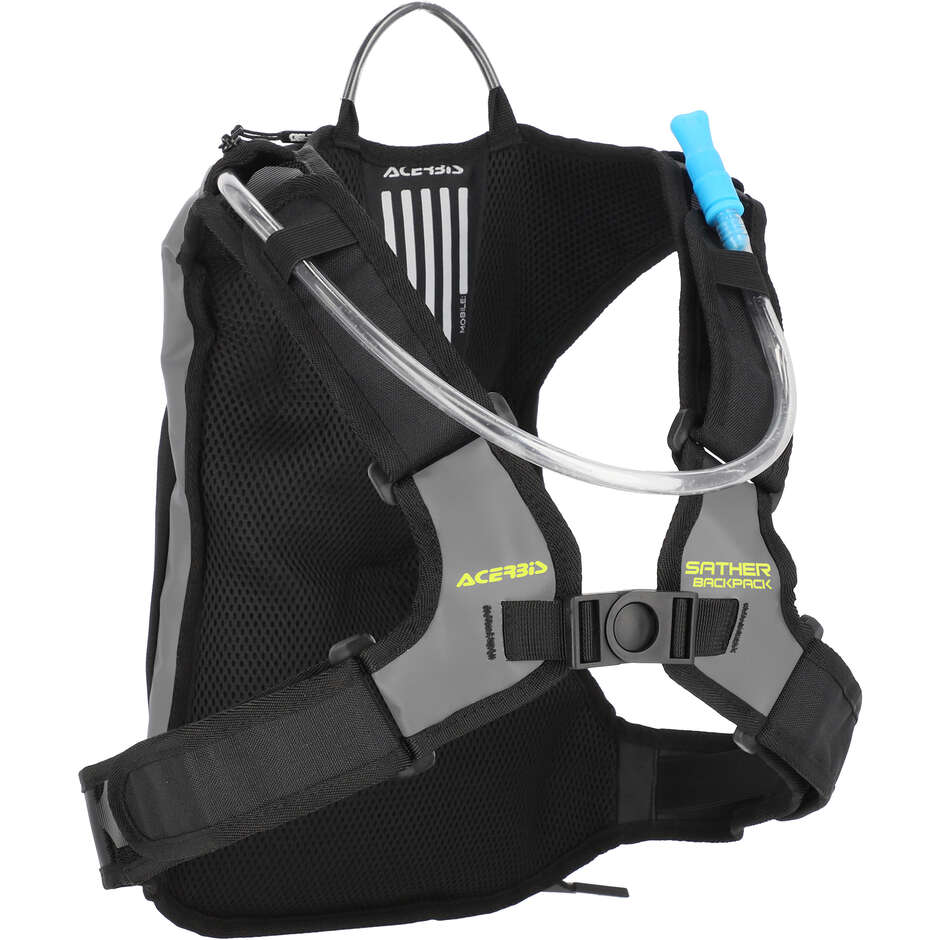Acerbis Sather Logo Motorcycle Backpack Black Yellow