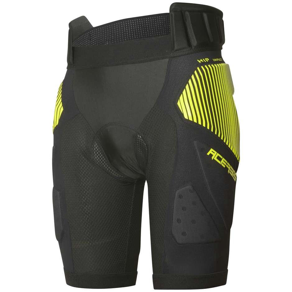 Acerbis SOFT RUSH Protective Motorcycle Shorts Black Yellow
