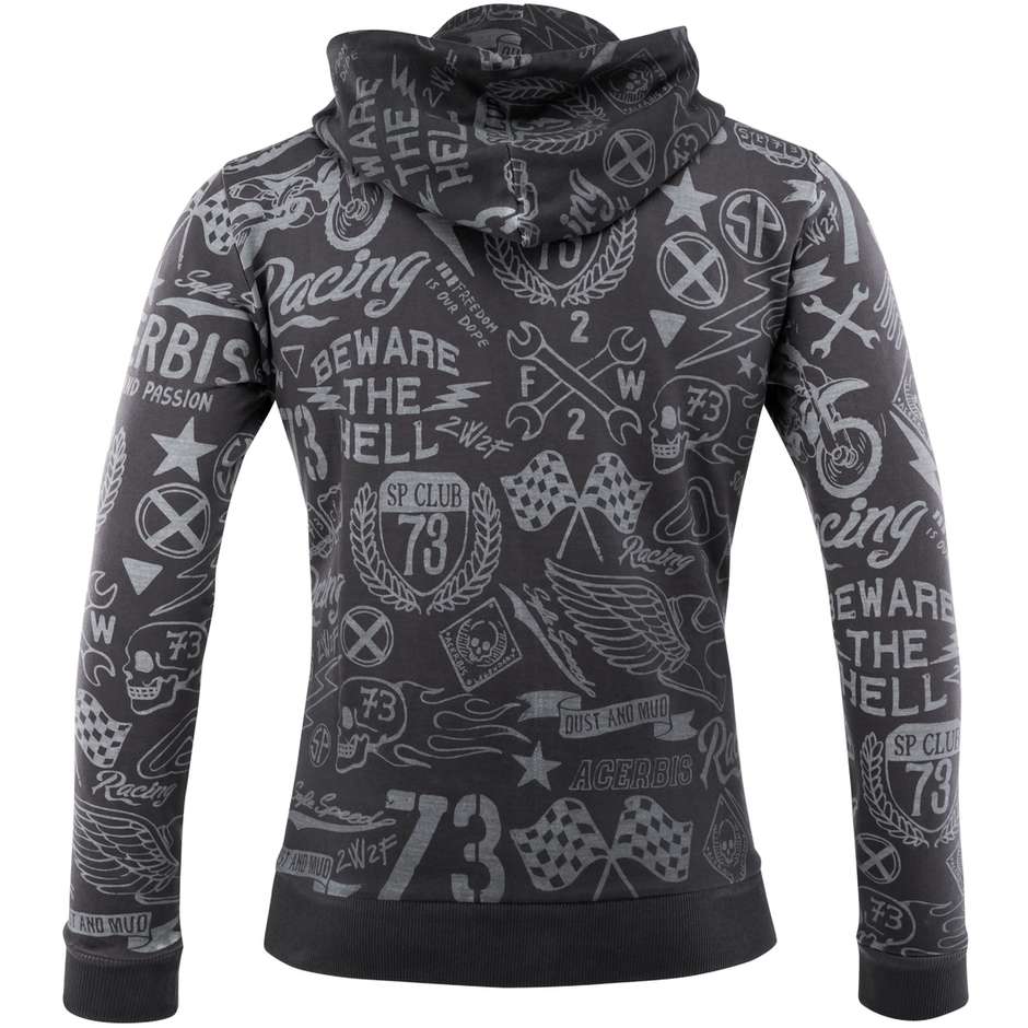 Acerbis STREET SP CLUB Dark Gray Hooded Sweatshirt