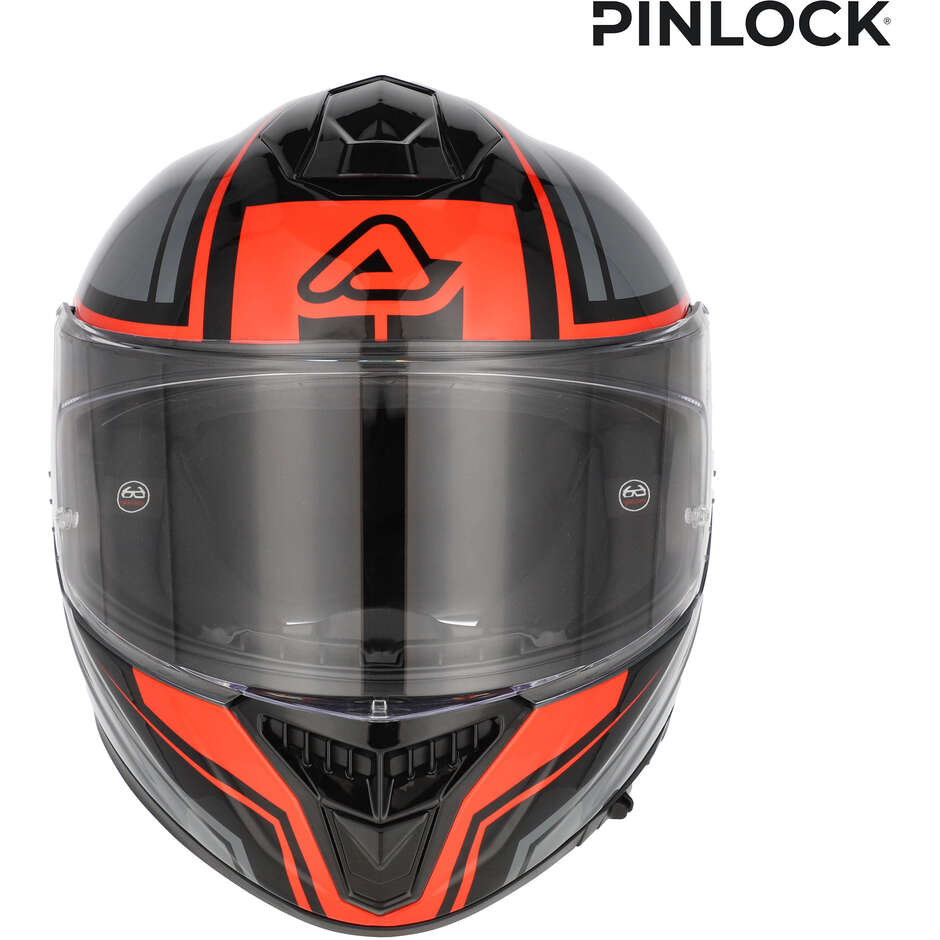 Acerbis Tarmak-X Integrated Motorcycle Helmet Grey Red