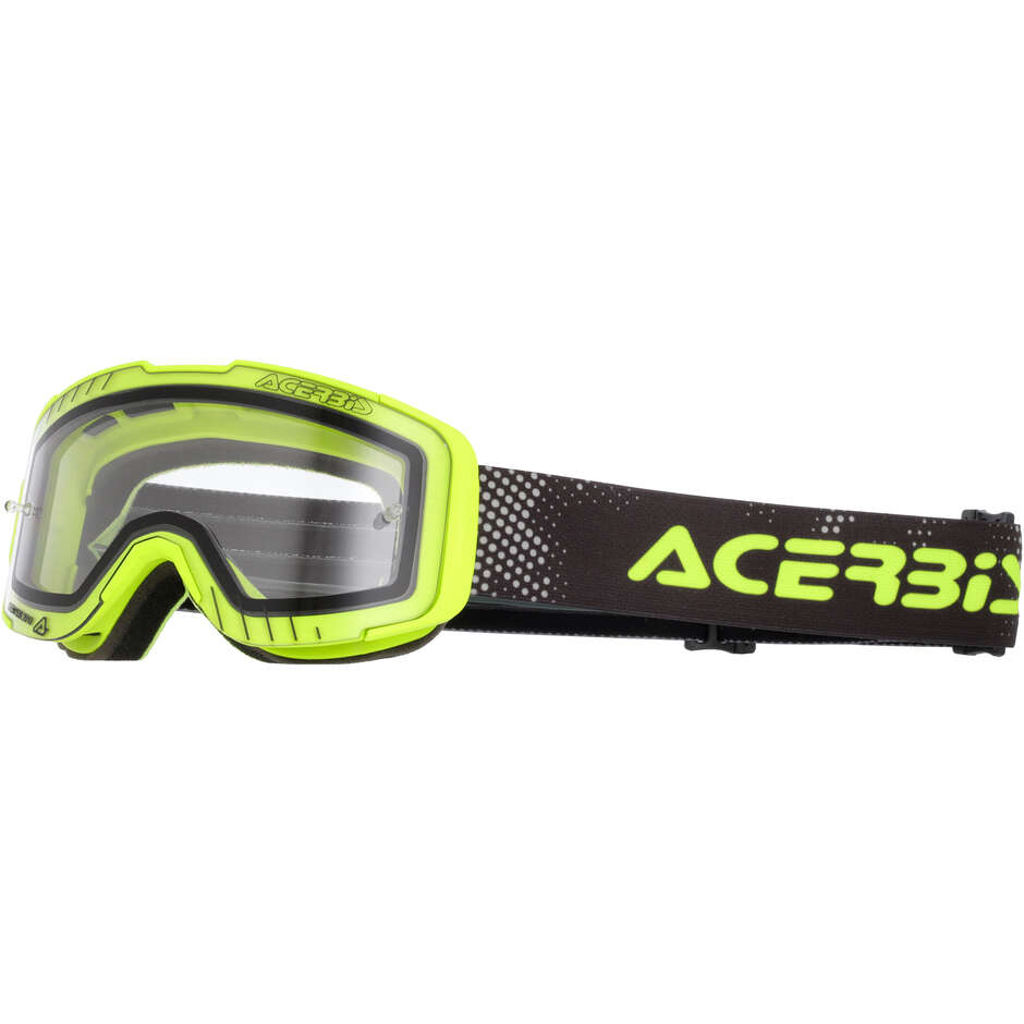 ACERBIS VANGUARD KID Motocross Goggles for Children, Fluorescent Yellow