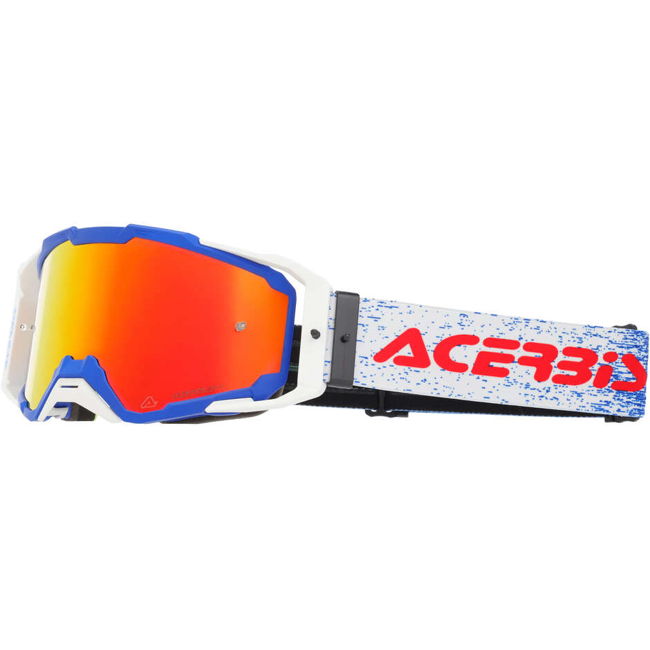 ACERBIS VITRION MIRROR Motocross-Brille Blau/Weiß
