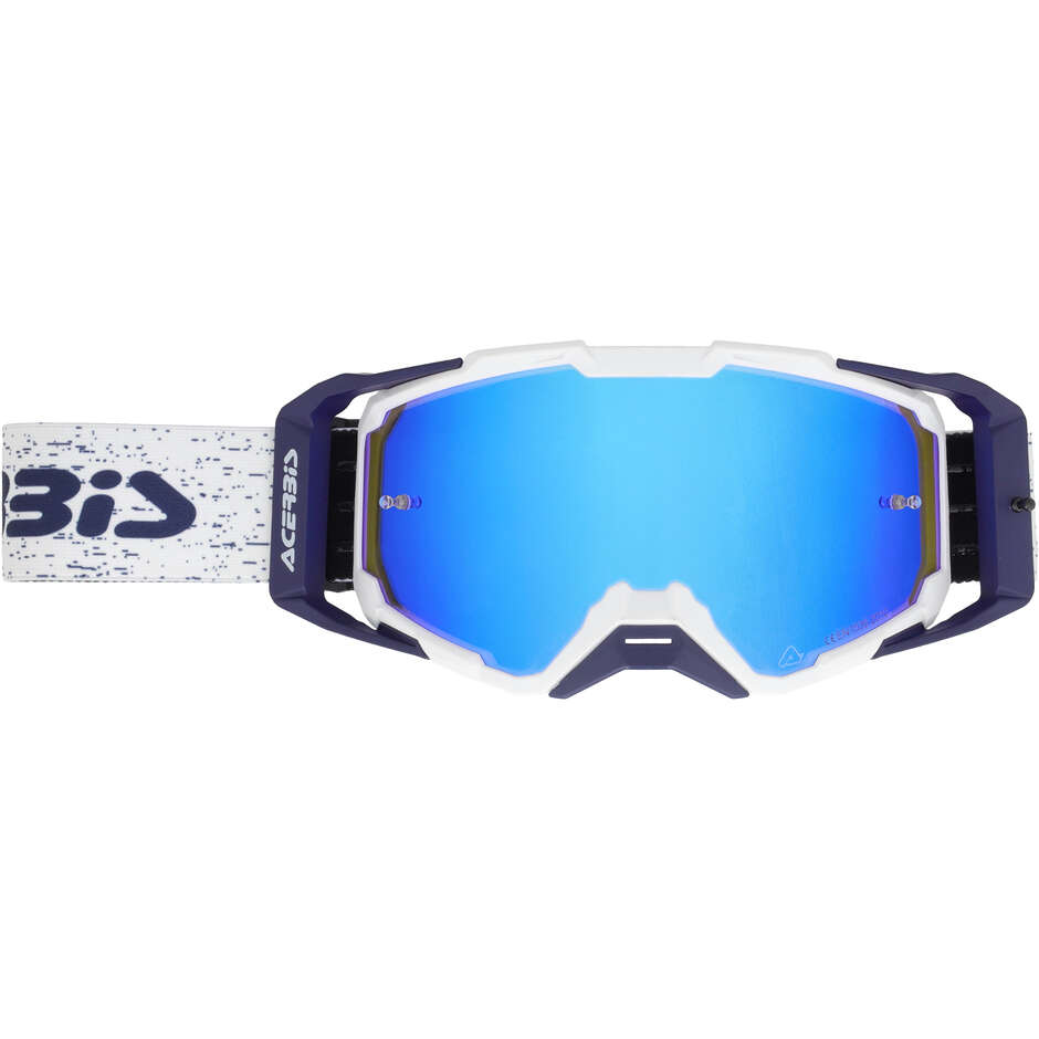 ACERBIS VITRION MIRROR Motocross-Brille Weiß/Blau