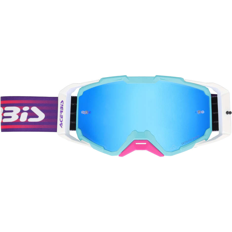 ACERBIS VITRION MIRROR Motocross Goggles Yellow/Blue/White